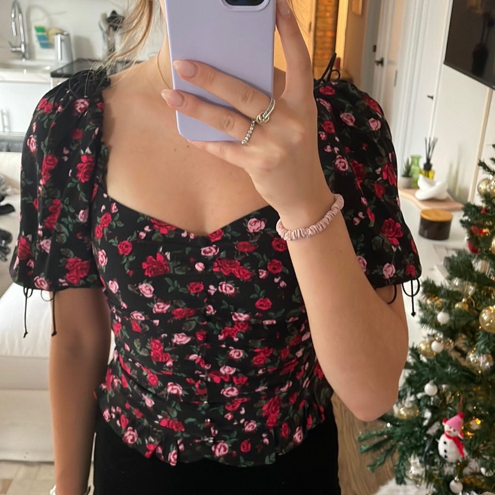 For Love & Lemons Floral Top
